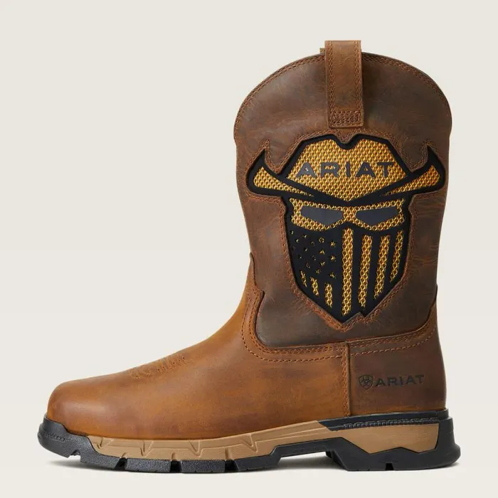 Men Work Boots Ariat Rebar Flex Western VentTEK Incognito Work Boot Dark Earth