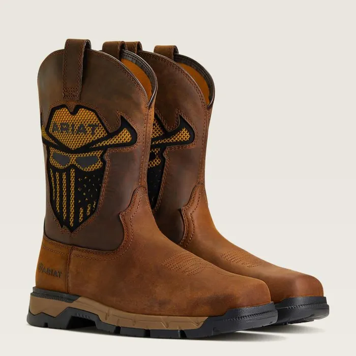 Men Work Boots Ariat Rebar Flex Western VentTEK Incognito Work Boot Dark Earth