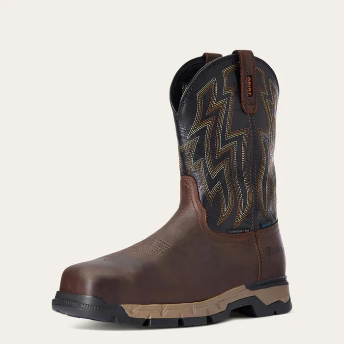 Men Work Boots Ariat Rebar Flex Western Waterproof Composite Toe Work Boot Dark Brown Men Work Boots Ariat Rebar Flex Western Waterproof Composite Toe Work Boot Dark Brown