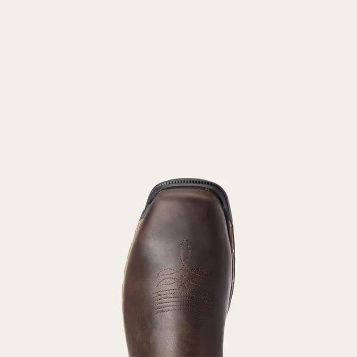 Men Work Boots Ariat Rebar Flex Western Waterproof Composite Toe Work Boot Dark Brown