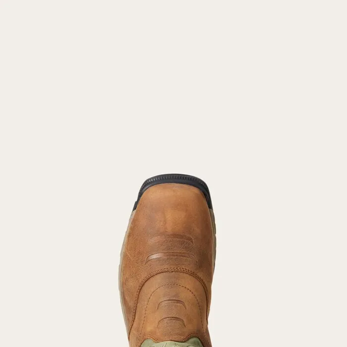 Men Work Boots Ariat Rebar Flex Western Waterproof Work Boot Rye Brown