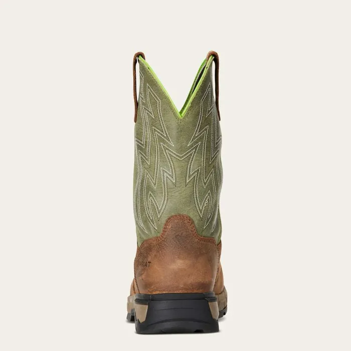 Men Work Boots Ariat Rebar Flex Western Waterproof Work Boot Rye Brown