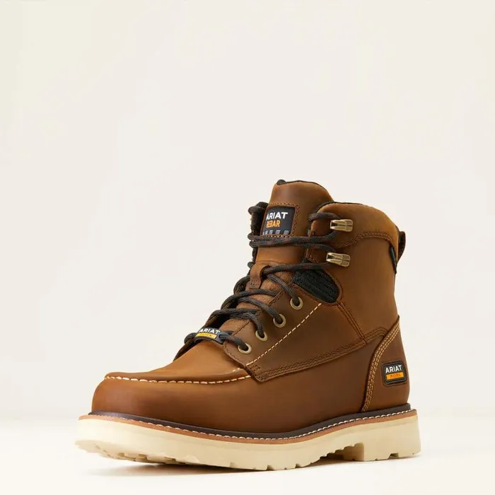 Men Work Boots Ariat Rebar Lift 6034 Waterproof Work Boot Distressed Brown