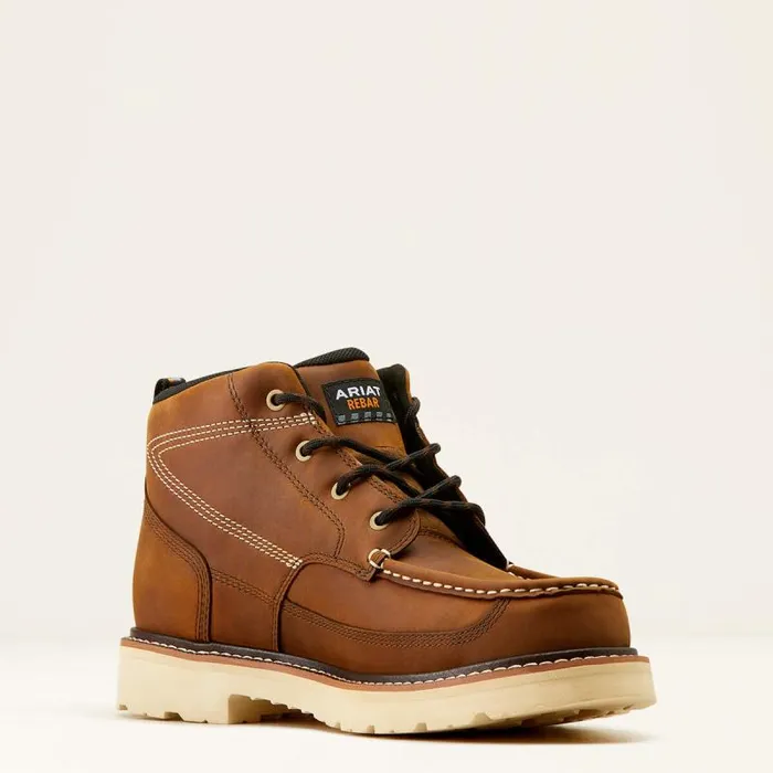Men Work Boots Ariat Rebar Lift Chukka Work Boot Distressed Brown