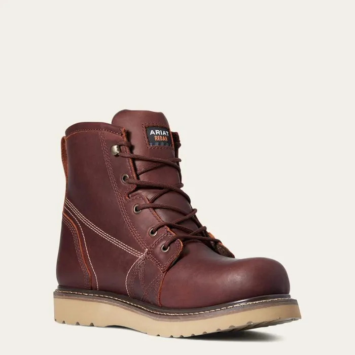 Men Work Boots Ariat Rebar Wedge 6034 Waterproof Work Boot Rusted Copper Men Work Boots Ariat Rebar Wedge 6034 Waterproof Work Boot Rusted Copper