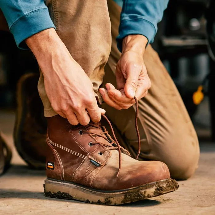 Men Work Boots Ariat Rebar Wedge 6034 Waterproof Work Boot Rusted Copper Men Work Boots Ariat Rebar Wedge 6034 Waterproof Work Boot Rusted Copper