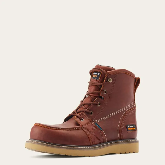 Men Work Boots Ariat Rebar Wedge Moc Toe 6034 Waterproof Composite Toe Work Boot Rusted Copper Men Work Boots Ariat Rebar Wedge Moc Toe 6034 Waterproof Composite Toe Work Boot Rusted Copper