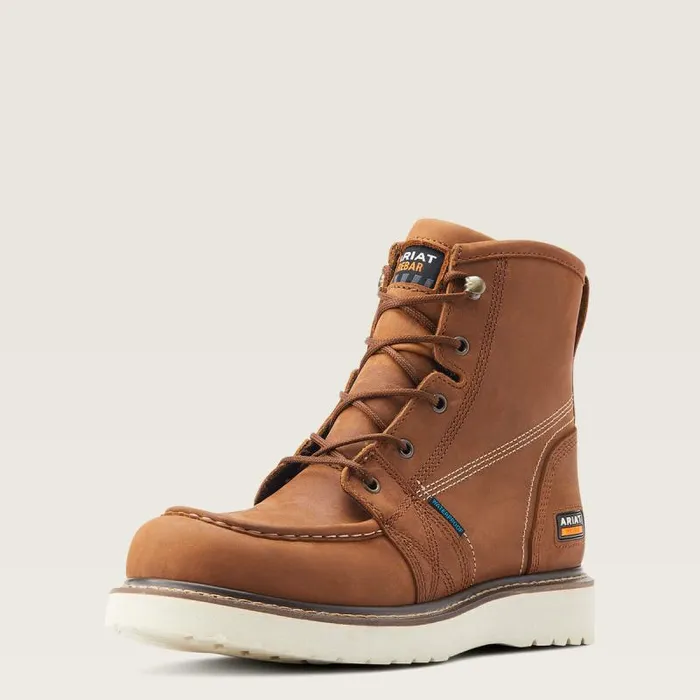 Men Work Boots Ariat Rebar Wedge Moc Toe 6034 Waterproof Work Boot Aged Honey Men Work Boots Ariat Rebar Wedge Moc Toe 6034 Waterproof Work Boot Aged Honey