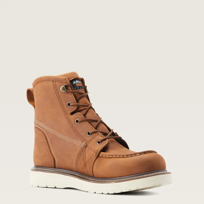 Men Work Boots Ariat Rebar Wedge Moc Toe 6034 Waterproof Work Boot Aged Honey