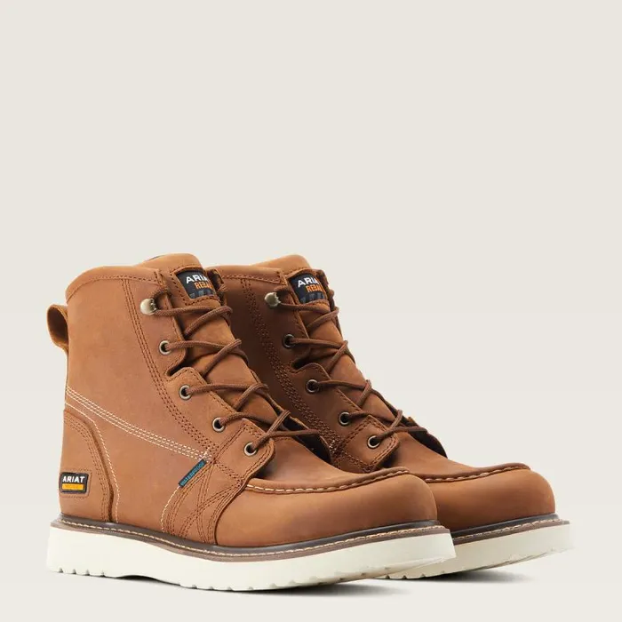 Men Work Boots Ariat Rebar Wedge Moc Toe 6034 Waterproof Work Boot Aged Honey