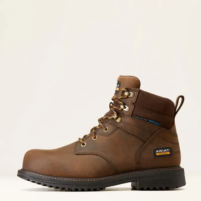Men Work Boots Ariat RigTEK 6034 CSA Waterproof Composite Toe Work Boot Oily Distressed Brownoily Distressed Br