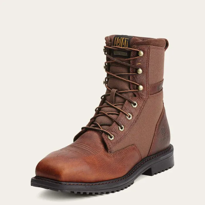 Men Work Boots Ariat RigTek 8034 Wide Square Toe Composite Toe Work Boot Oiled Brown Men Work Boots Ariat RigTek 8034 Wide Square Toe Composite Toe Work Boot Oiled Brown