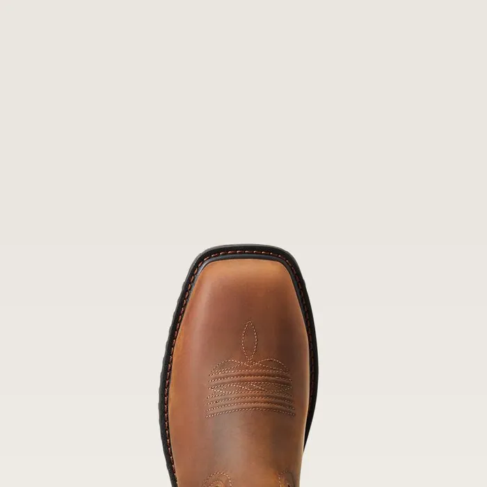 Men Work Boots Ariat RigTek Wide Square Toe Waterproof Composite Toe Work Boot Distressed Brown Men Work Boots Ariat RigTek Wide Square Toe Waterproof Composite Toe Work Boot Distressed Brown