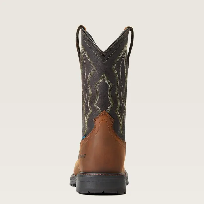 Men Work Boots Ariat RigTek Wide Square Toe Waterproof Composite Toe Work Boot Distressed Brown Men Work Boots Ariat RigTek Wide Square Toe Waterproof Composite Toe Work Boot Distressed Brown