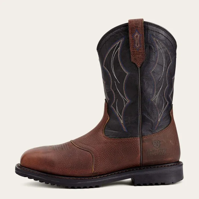 Men Work Boots Ariat RigTek Wide Square Toe Waterproof Composite Toe Work Boot Oiled Brown Men Work Boots Ariat RigTek Wide Square Toe Waterproof Composite Toe Work Boot Oiled Brown