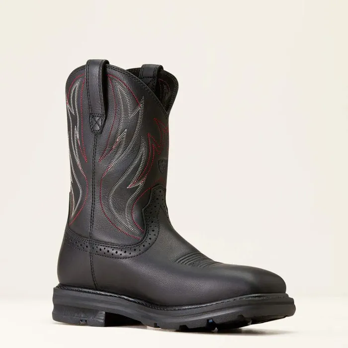 Men Work Boots Ariat Sierra Shock Shield Steel Toe Work Boot Black