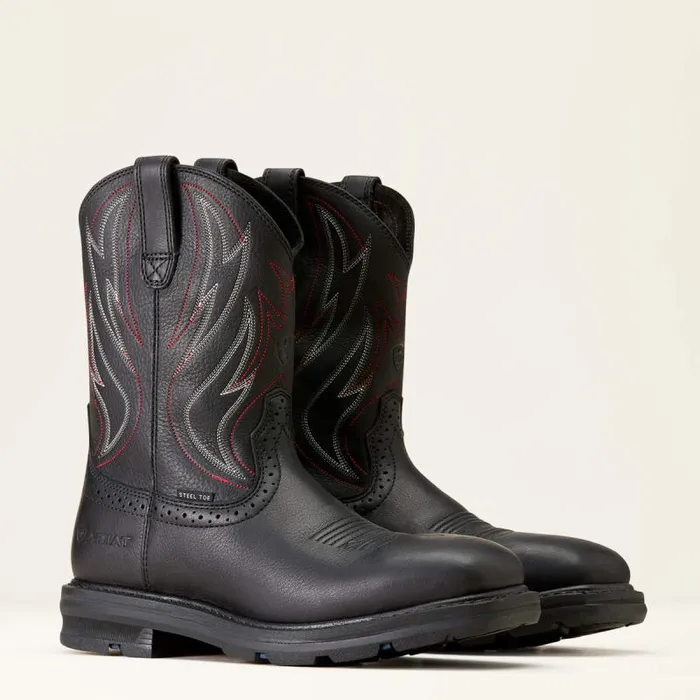 Men Work Boots Ariat Sierra Shock Shield Steel Toe Work Boot Black