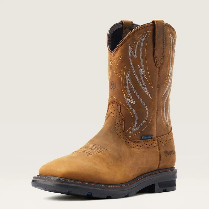 Men Work Boots Ariat Sierra Shock Shield Waterproof Work Boot Distressed Brown Men Work Boots Ariat Sierra Shock Shield Waterproof Work Boot Distressed Brown