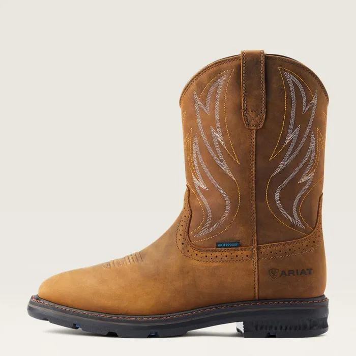 Men Work Boots Ariat Sierra Shock Shield Waterproof Work Boot Distressed Brown Men Work Boots Ariat Sierra Shock Shield Waterproof Work Boot Distressed Brown