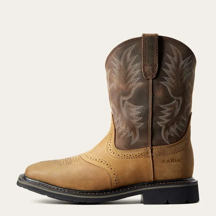 Men Work Boots Ariat Sierra Wide Square Toe Work Boot Aged Bark Men Work Boots Ariat Sierra Wide Square Toe Work Boot Aged Bark