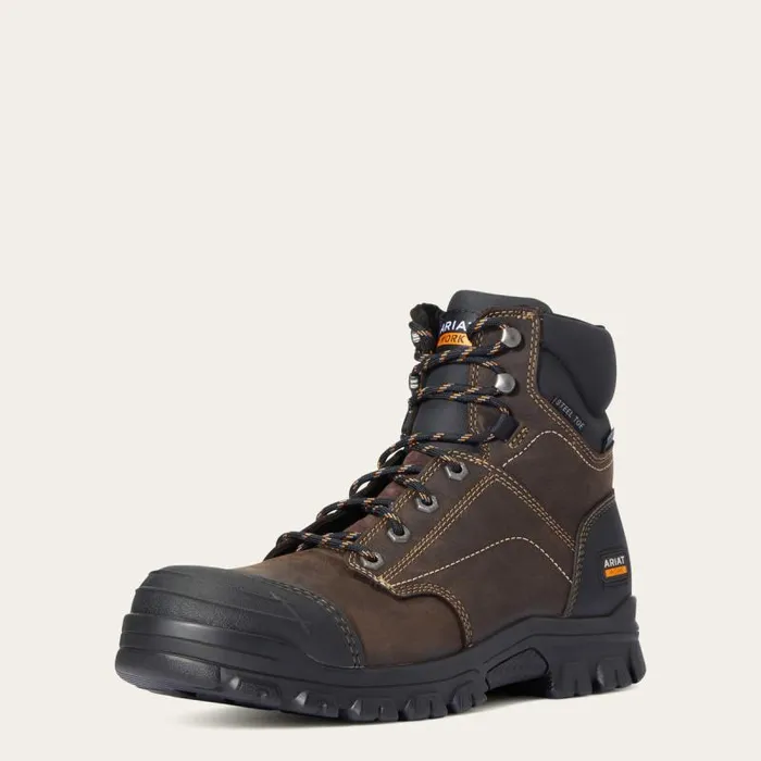 Men Work Boots Ariat Treadfast 6034 Waterproof Steel Toe Work Boot Dark Brown Men Work Boots Ariat Treadfast 6034 Waterproof Steel Toe Work Boot Dark Brown