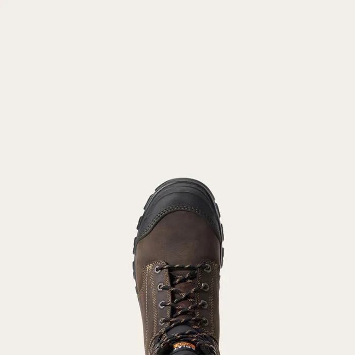 Men Work Boots Ariat Treadfast 6034 Waterproof Steel Toe Work Boot Dark Brown