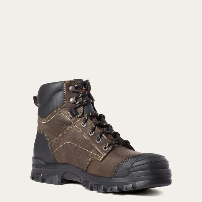 Men Work Boots Ariat Treadfast 6034 Waterproof Steel Toe Work Boot Dark Brown