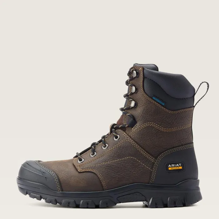 Men Work Boots Ariat Treadfast 8034 Waterproof Work Boot Dark Brown Men Work Boots Ariat Treadfast 8034 Waterproof Work Boot Dark Brown