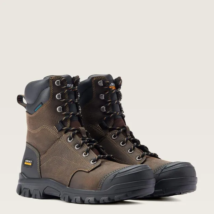 Men Work Boots Ariat Treadfast 8034 Waterproof Work Boot Dark Brown Men Work Boots Ariat Treadfast 8034 Waterproof Work Boot Dark Brown