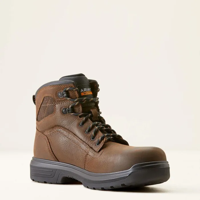 Men Work Boots Ariat Turbo 6034 Waterproof Carbon Toe Work Boot Rich Brown