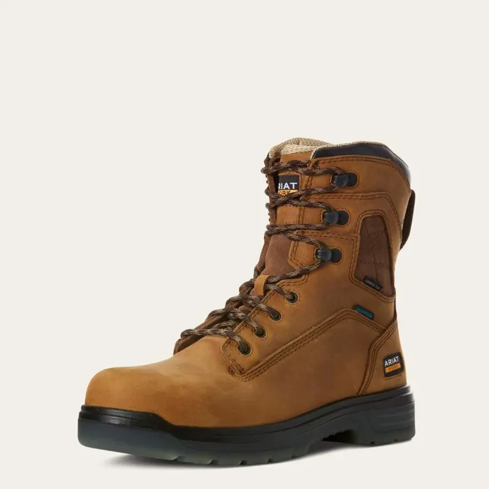 Men Work Boots Ariat Turbo 8034 Waterproof Carbon Toe Work Boot Aged Bark