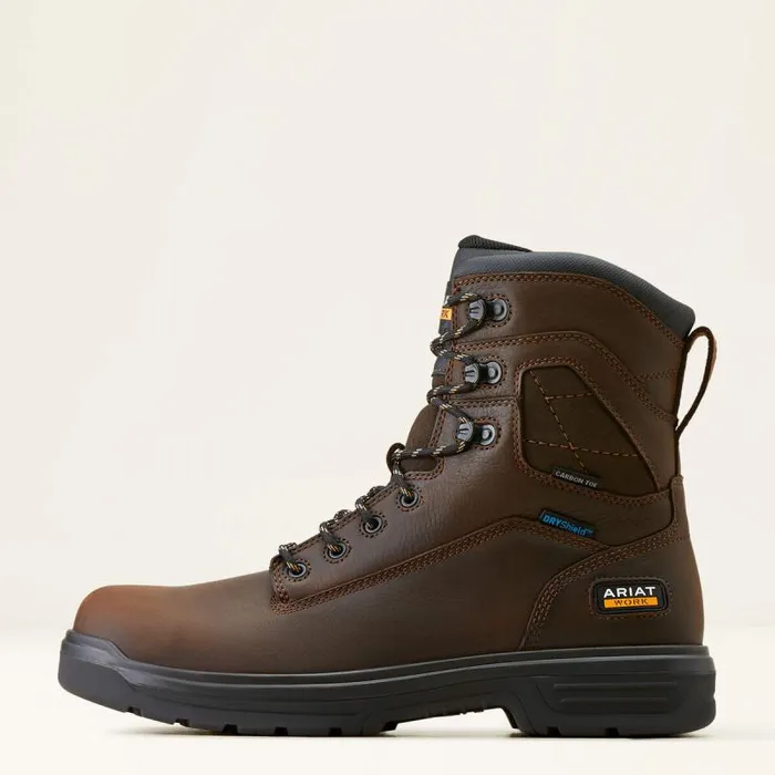 Men Work Boots Ariat Turbo 8034 Waterproof Carbon Toe Work Boot Rich Brown