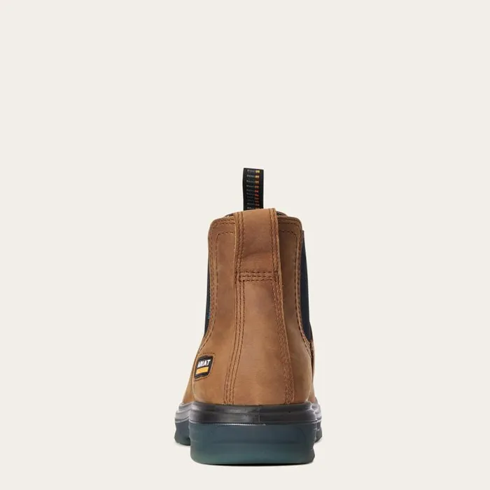 Men Work Boots Ariat Turbo Chelsea Waterproof Work Boot Aged Bark Men Work Boots Ariat Turbo Chelsea Waterproof Work Boot Aged Bark