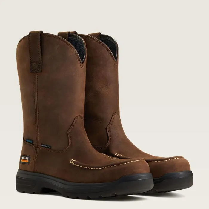 Men Work Boots Ariat Turbo Moc Toe Waterproof Carbon Toe Work Boot Mocha Men Work Boots Ariat Turbo Moc Toe Waterproof Carbon Toe Work Boot Mocha