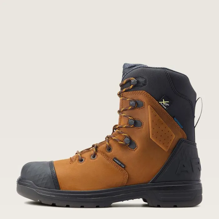 Men Work Boots Ariat Turbo Outlaw 8034 CSA MetGuard Waterproof Carbon Toe Work Boot Barley Brown Men Work Boots Ariat Turbo Outlaw 8034 CSA MetGuard Waterproof Carbon Toe Work Boot Barley Brown
