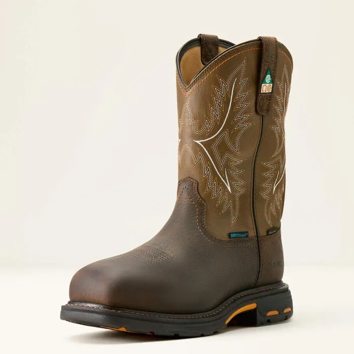Men Work Boots Ariat WorkHog CSA Waterproof Insulated Composite Toe Work Boot Bruin Brown Men Work Boots Ariat WorkHog CSA Waterproof Insulated Composite Toe Work Boot Bruin Brown