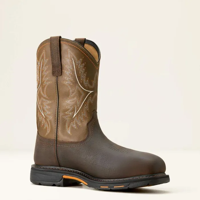 Men Work Boots Ariat WorkHog CSA Waterproof Insulated Composite Toe Work Boot Bruin Brown