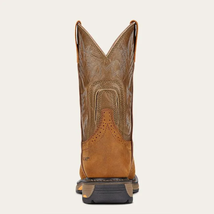 Men Work Boots Ariat WorkHog Pullon Work Boot Aged Bark Men Work Boots Ariat WorkHog Pullon Work Boot Aged Bark
