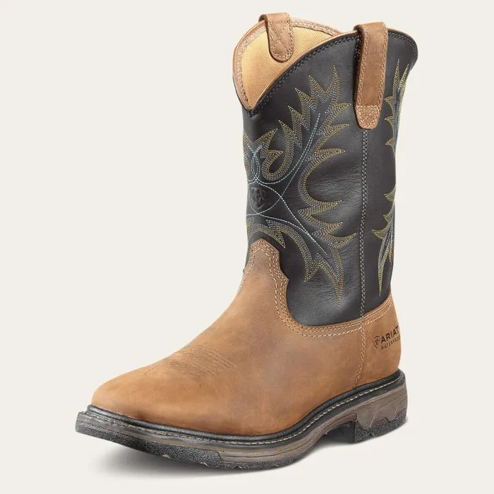 Men Work Boots Ariat WorkHog Wide Square Toe Waterproof Steel Toe Work Boot Aged Bark Men Work Boots Ariat WorkHog Wide Square Toe Waterproof Steel Toe Work Boot Aged Bark