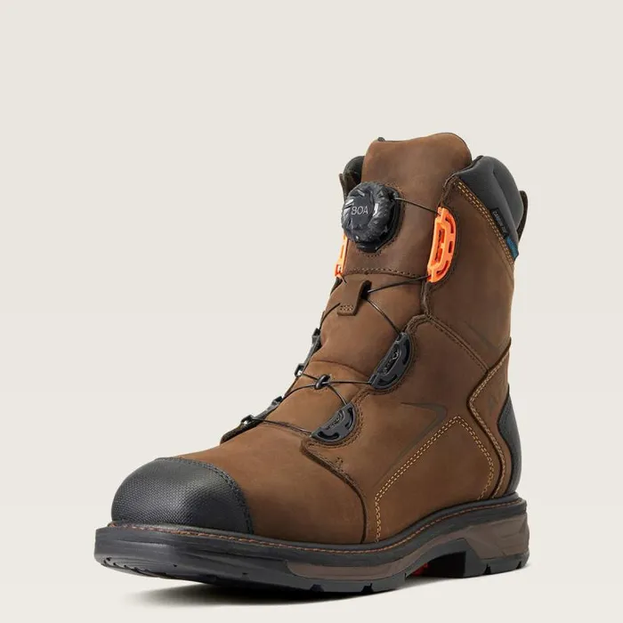 Men Work Boots Ariat WorkHog XT 8034 BOA Waterproof Carbon Toe Work Boot Chocolate Brown Men Work Boots Ariat WorkHog XT 8034 BOA Waterproof Carbon Toe Work Boot Chocolate Brown