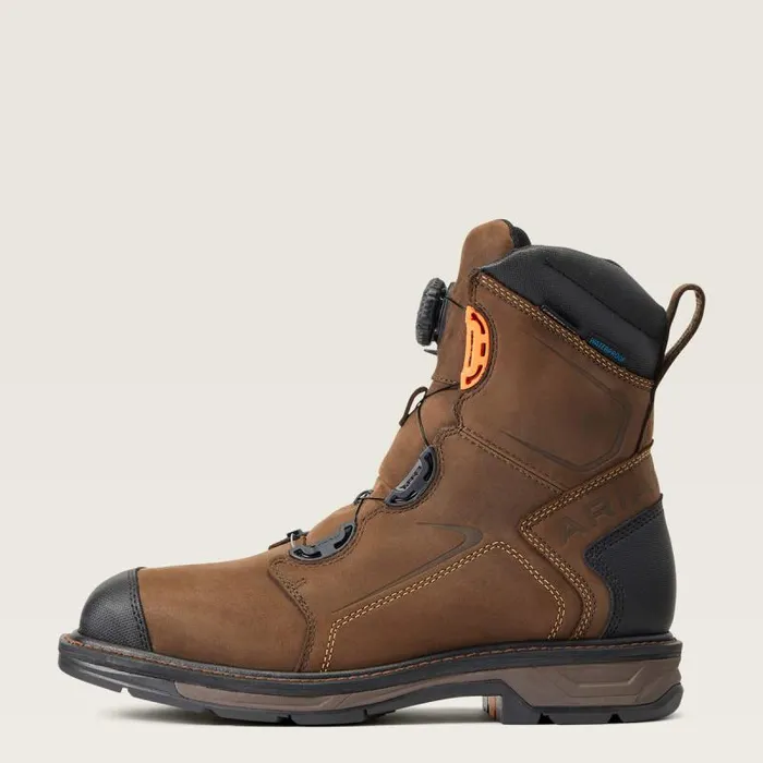 Men Work Boots Ariat WorkHog XT 8034 BOA Waterproof Carbon Toe Work Boot Chocolate Brown Men Work Boots Ariat WorkHog XT 8034 BOA Waterproof Carbon Toe Work Boot Chocolate Brown