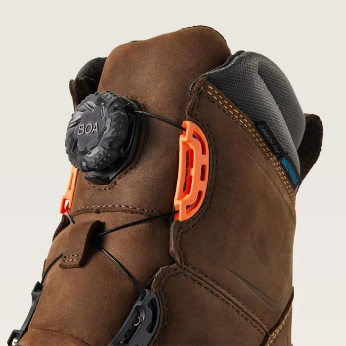 Men Work Boots Ariat WorkHog XT 8034 BOA Waterproof Carbon Toe Work Boot Chocolate Brown Men Work Boots Ariat WorkHog XT 8034 BOA Waterproof Carbon Toe Work Boot Chocolate Brown