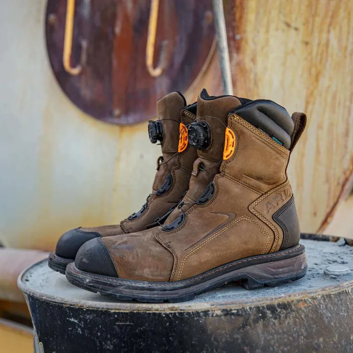 Men Work Boots Ariat WorkHog XT 8034 BOA Waterproof Carbon Toe Work Boot Chocolate Brown Men Work Boots Ariat WorkHog XT 8034 BOA Waterproof Carbon Toe Work Boot Chocolate Brown