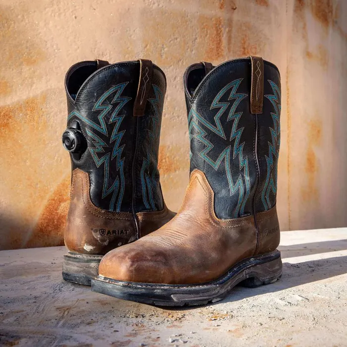 Men Work Boots Ariat WorkHog XT BOA Carbon Toe Work Boot Dark Earth Men Work Boots Ariat WorkHog XT BOA Carbon Toe Work Boot Dark Earth