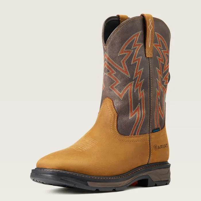 Men Work Boots Ariat WorkHog XT BOA Waterproof Work Boot Aged Bark