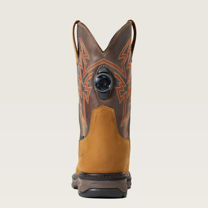 Men Work Boots Ariat WorkHog XT BOA Waterproof Work Boot Aged Bark Men Work Boots Ariat WorkHog XT BOA Waterproof Work Boot Aged Bark