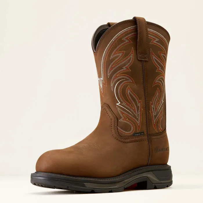 Men Work Boots Ariat WorkHog XT Carbon Toe Work Boot Distressed Brown