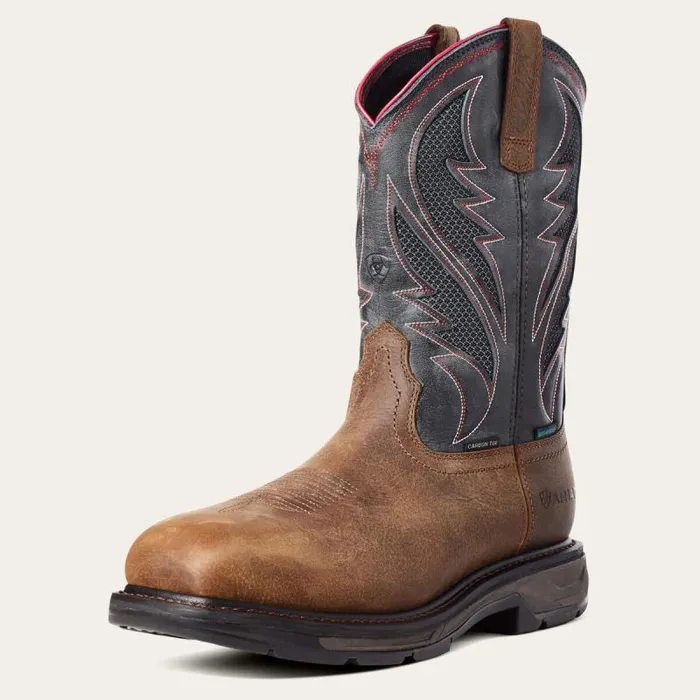 Men Work Boots Ariat WorkHog XT VentTEK Waterproof Carbon Toe Work Boot Rye Brown Men Work Boots Ariat WorkHog XT VentTEK Waterproof Carbon Toe Work Boot Rye Brown