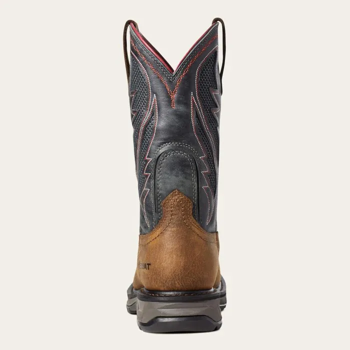 Men Work Boots Ariat WorkHog XT VentTEK Waterproof Work Boot Rye Brown