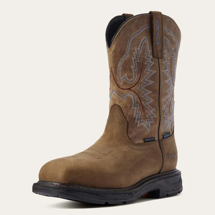 Men Work Boots Ariat WorkHog XT Waterproof Carbon Toe Work Boot Distressed Brown Men Work Boots Ariat WorkHog XT Waterproof Carbon Toe Work Boot Distressed Brown